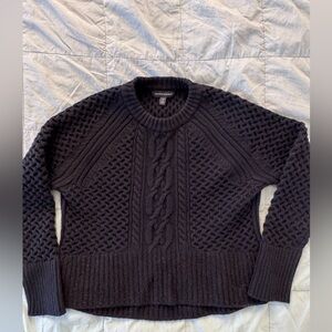 Women’s Banana Republic Black Cable Knit Sweater. Small Petite